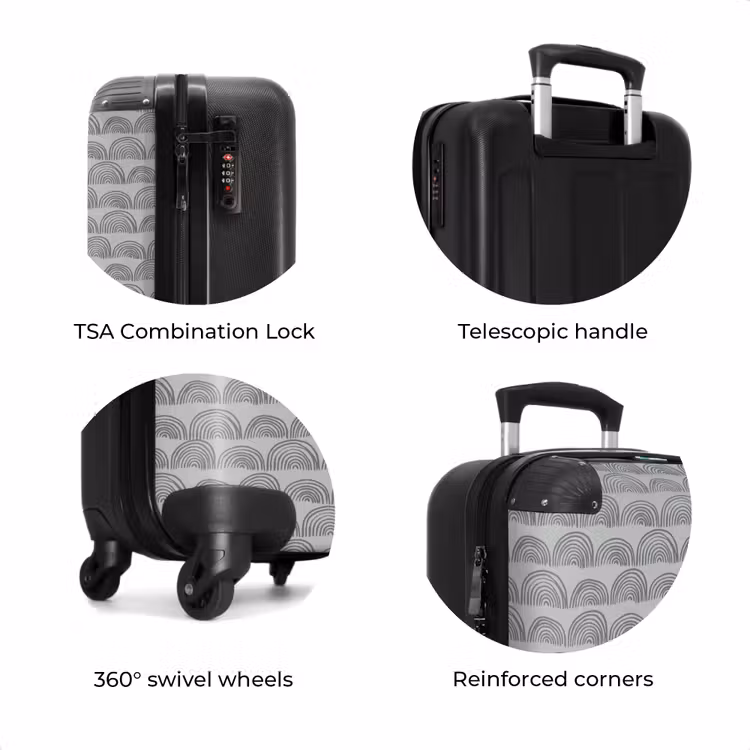 Suitcase - Dark gray semicircles — 7