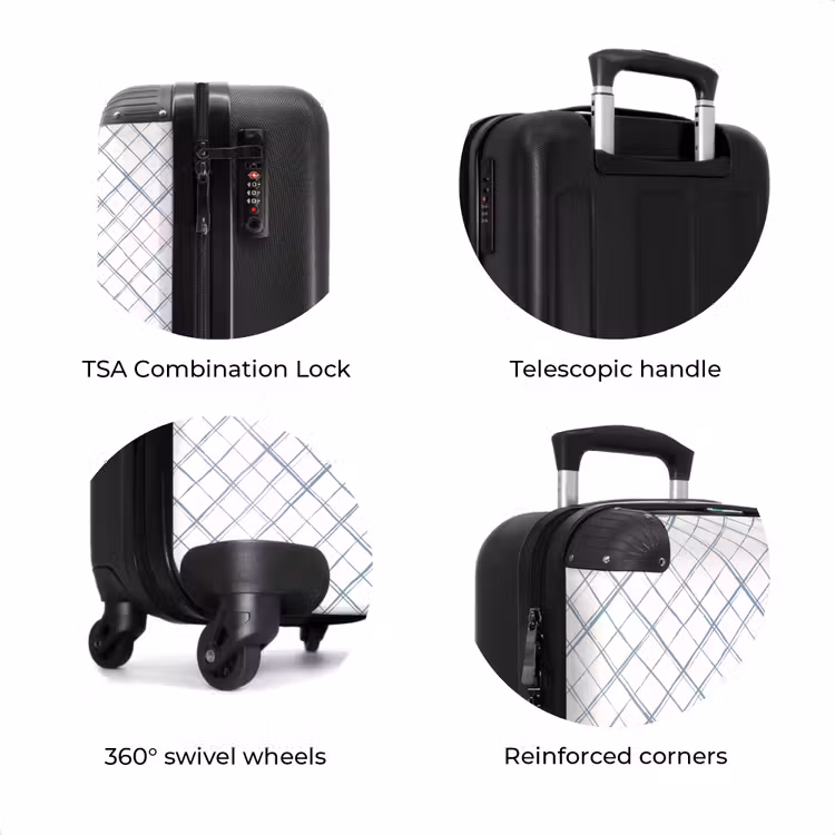 Suitcase - Diagonally intersecting lines on a white surface — 7