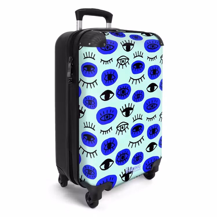 Suitcase - Eye pattern in blue and black — 2