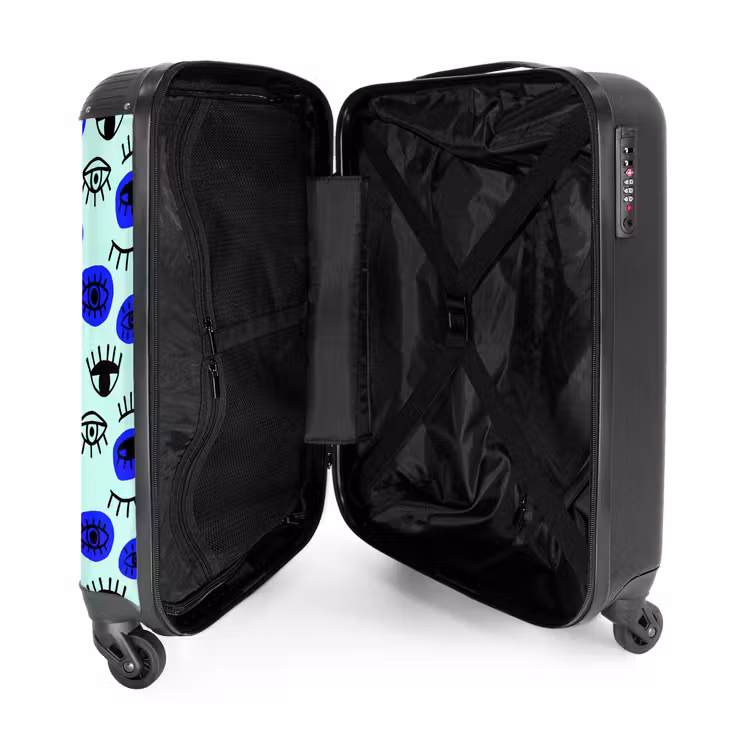 Suitcase - Eye pattern in blue and black — 4