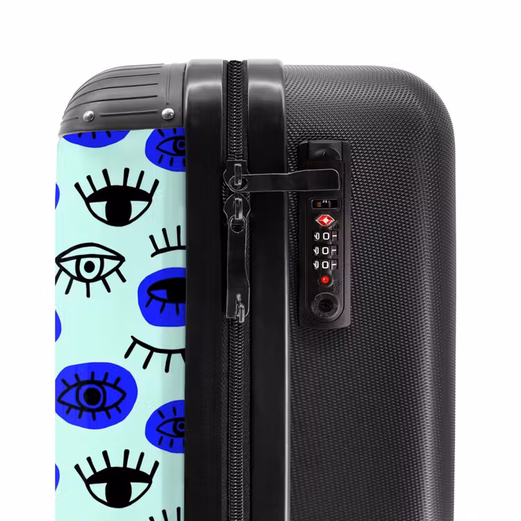 Suitcase - Eye pattern in blue and black — 5