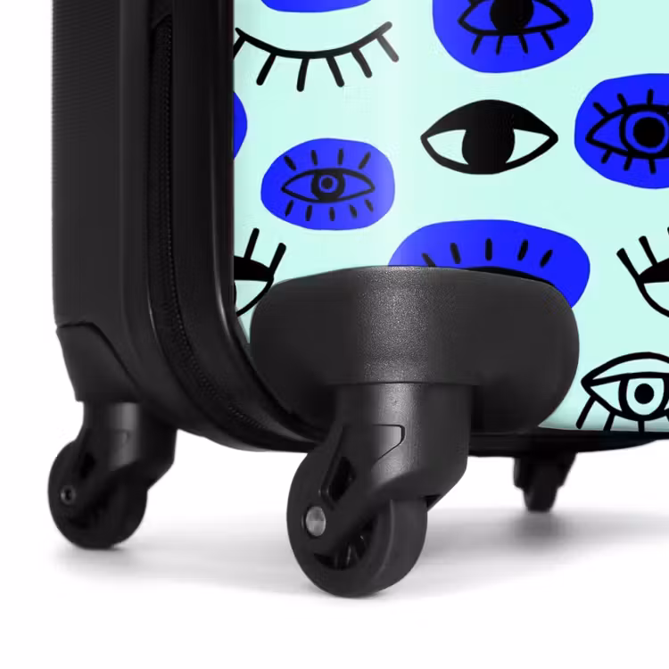 Suitcase - Eye pattern in blue and black — 6