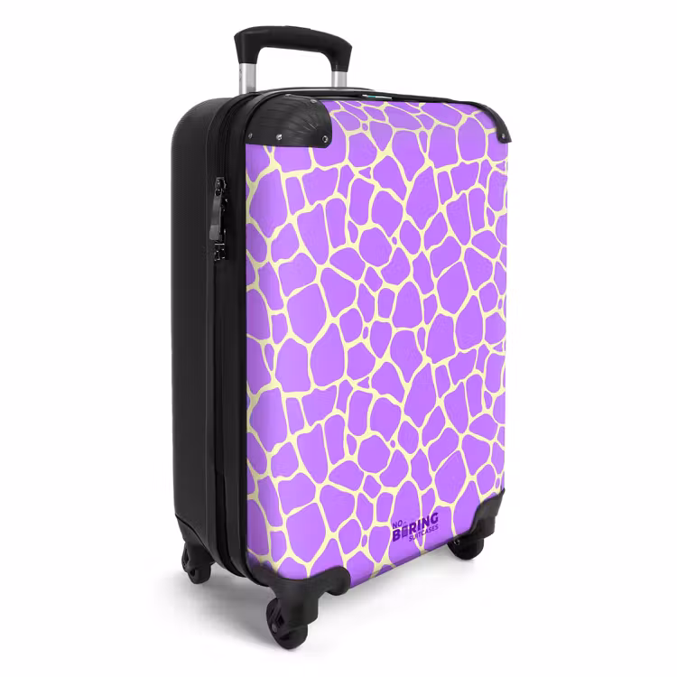 Suitcase - Giraffe print in lavender — 2