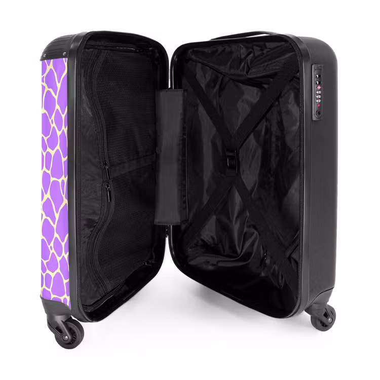 Suitcase - Giraffe print in lavender — 4