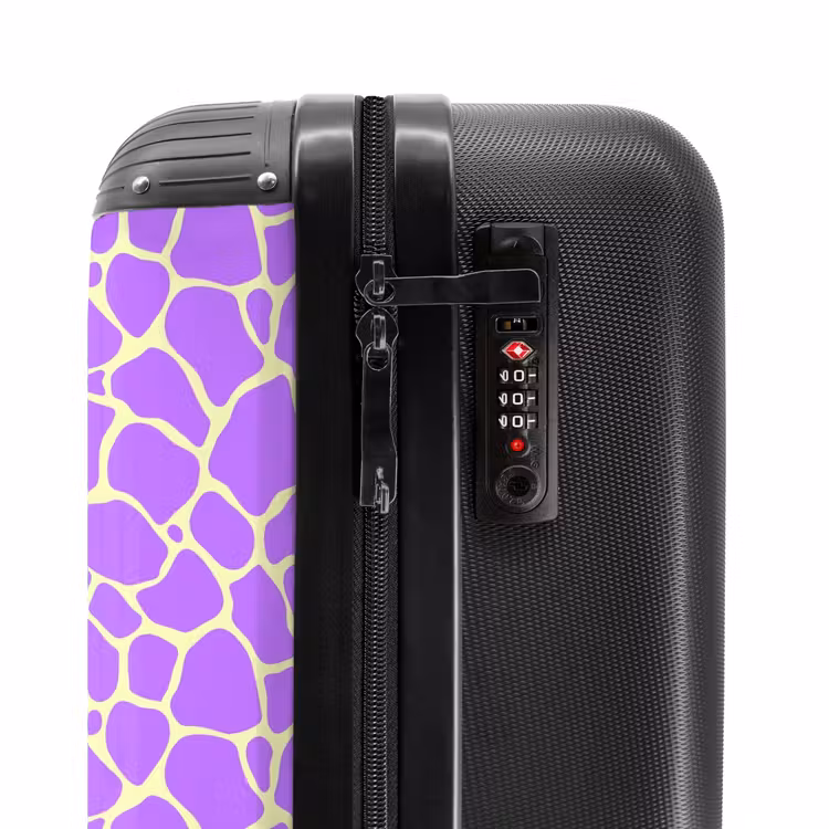 Suitcase - Giraffe print in lavender — 5