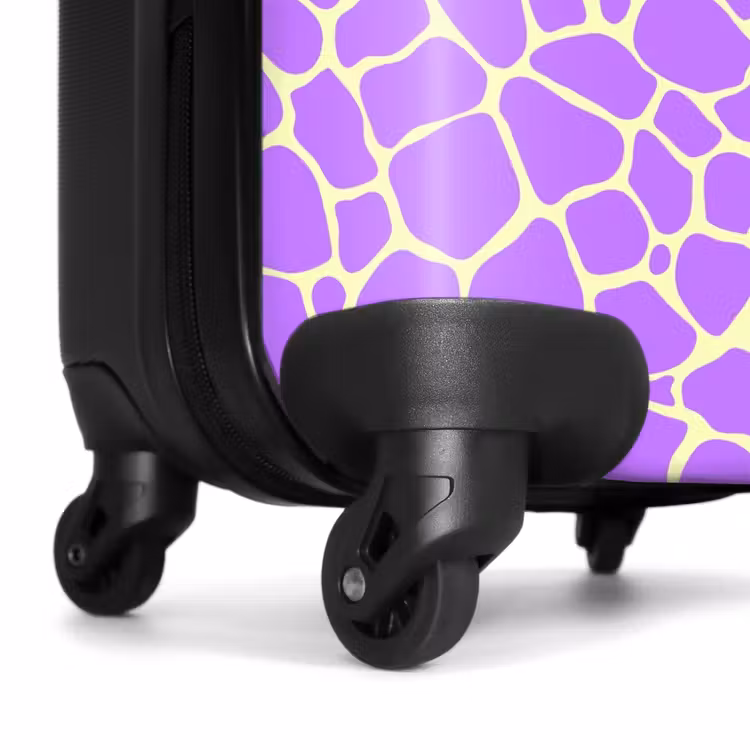Suitcase - Giraffe print in lavender — 6