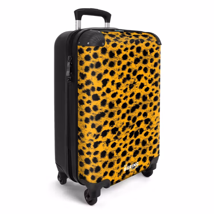 Suitcase - Golden yellow panther print — 2