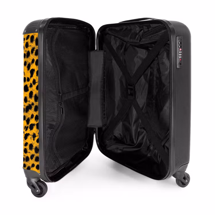 Suitcase - Golden yellow panther print — 4