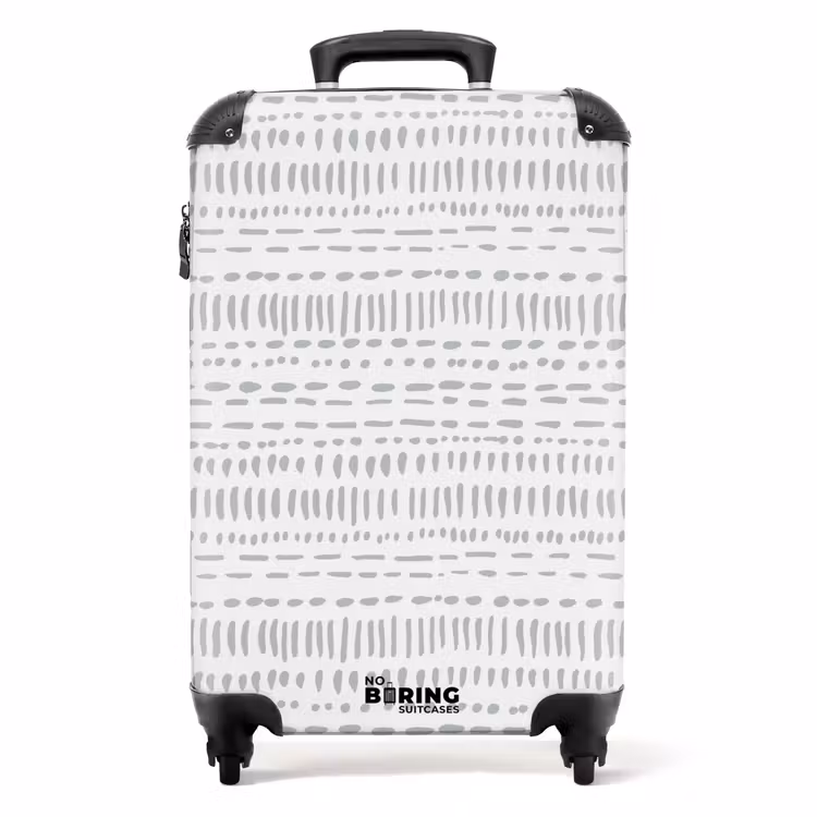 Suitcase - Gray dotted stripe pattern — 1