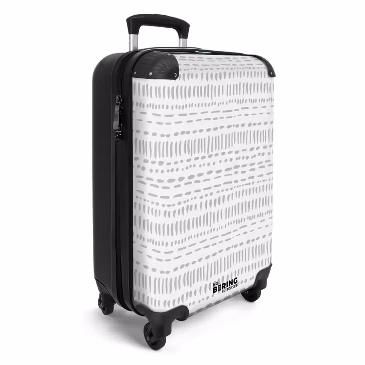 Suitcase - Gray dotted stripe pattern — 2