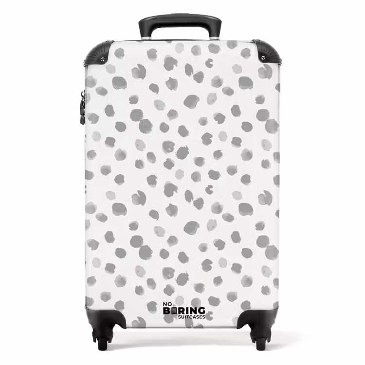 Suitcase - Gray paint splashes on an off-white — 1