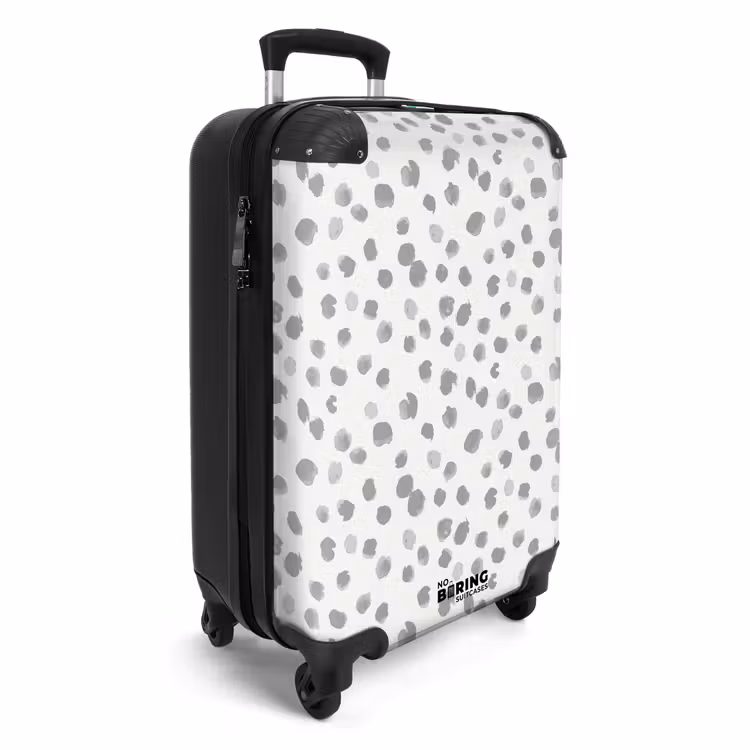 Suitcase - Gray paint splashes on an off-white — 2