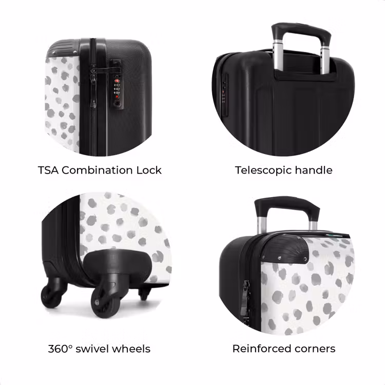 Suitcase - Gray paint splashes on an off-white — 7