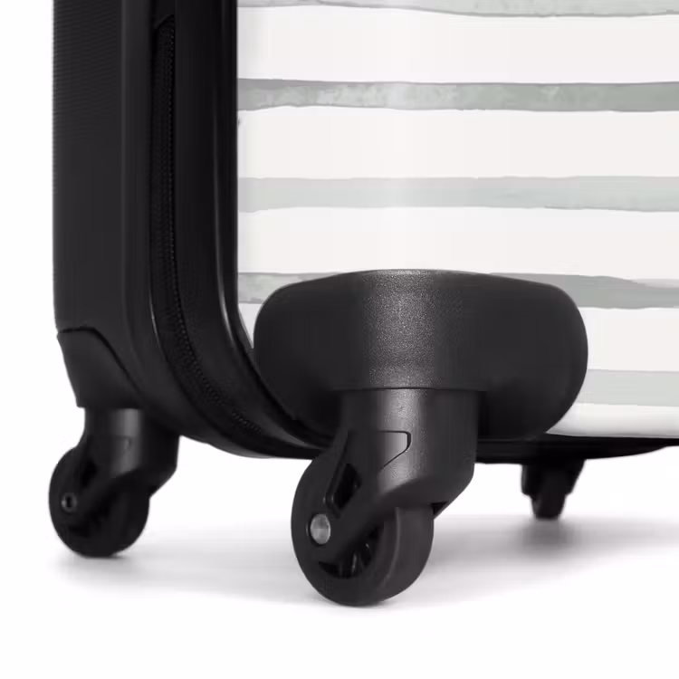 Suitcase - Gray watercolor stripes on white — 6