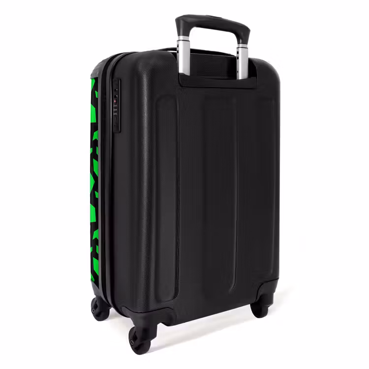 Suitcase - Green fragments on black — 3