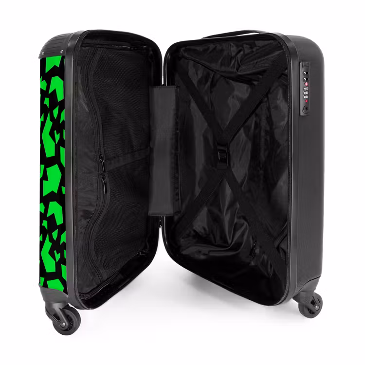 Suitcase - Green fragments on black — 4