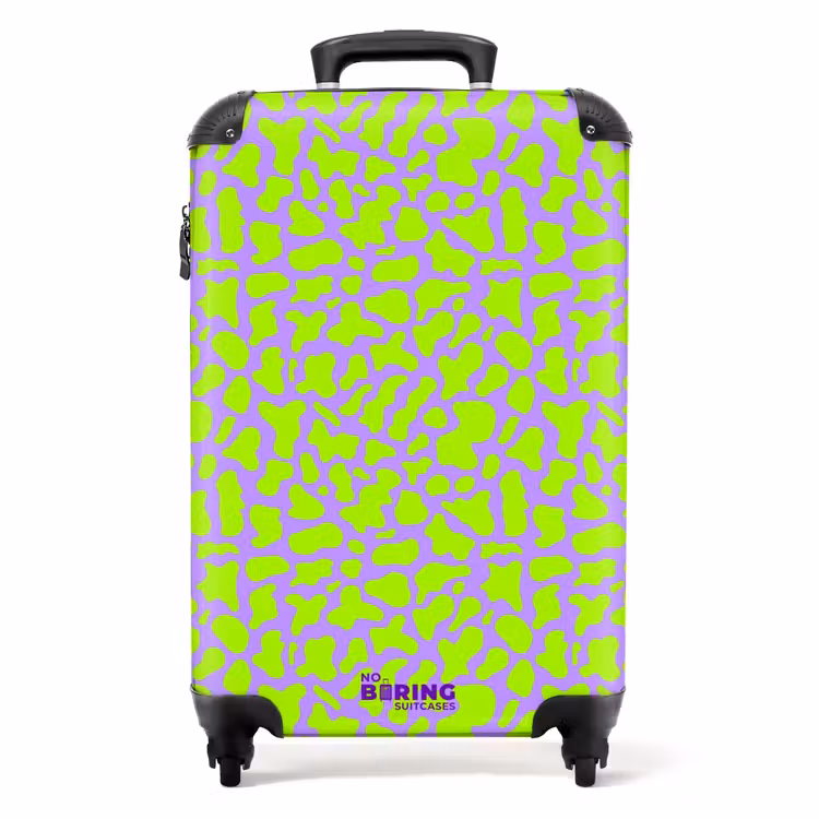 Suitcase - Lime stains on lavender background — 1