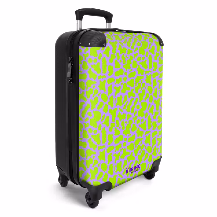 Suitcase - Lime stains on lavender background — 2