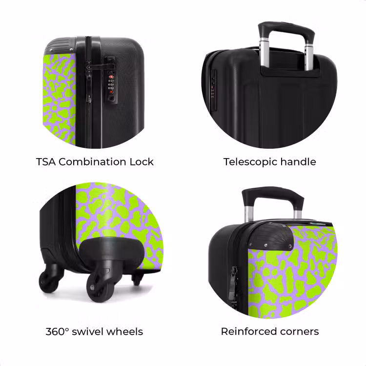 Suitcase - Lime stains on lavender background — 7