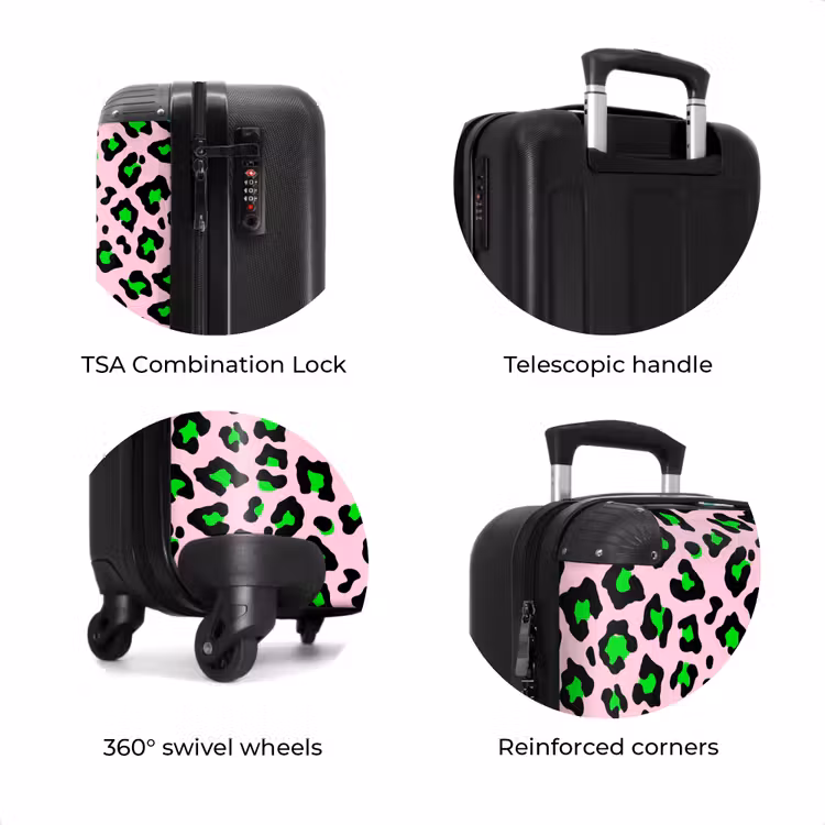 Suitcase - Neon panther pattern — 7