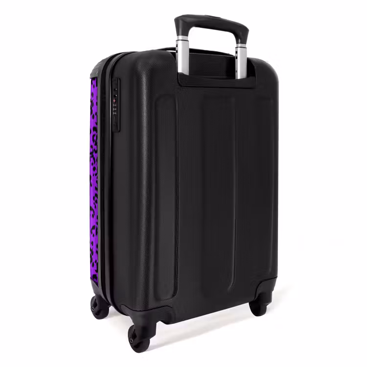 Suitcase - Panther pattern in purple and black — 3