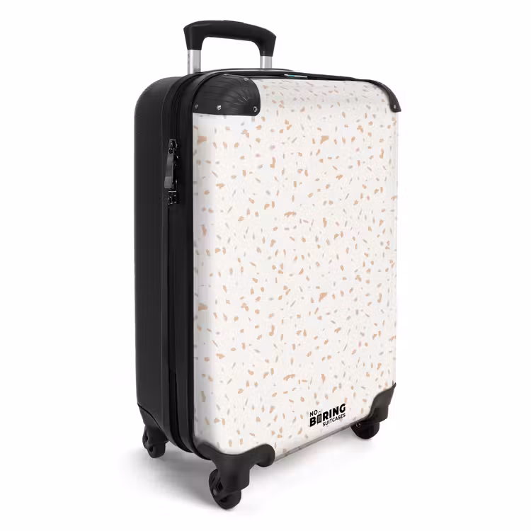 Suitcase - Terracotta splashes on cream color — 2