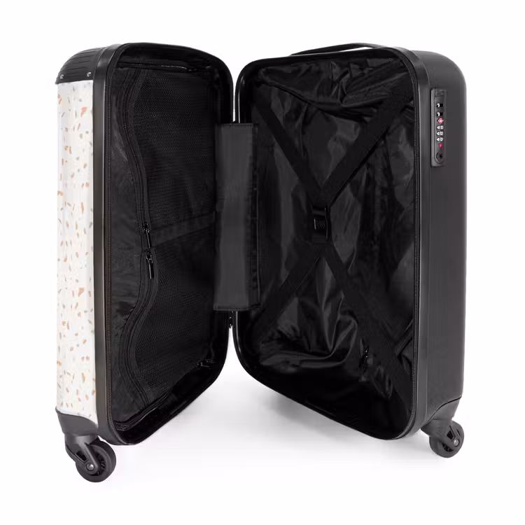 Suitcase - Terracotta splashes on cream color — 4