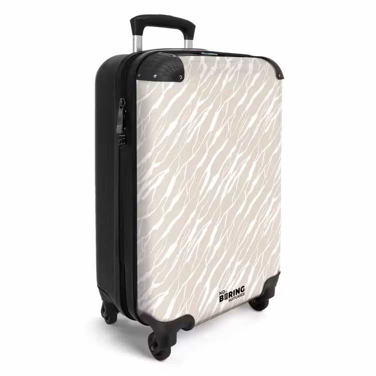 Suitcase - White lines over beige background — 2