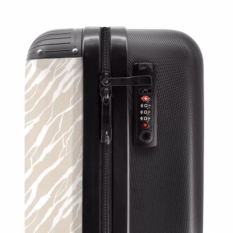 Suitcase - White lines over beige background — 5