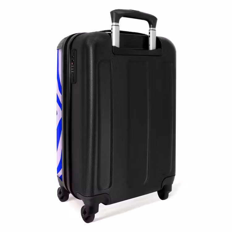 Suitcase - Zebra pattern blue and lilac — 3