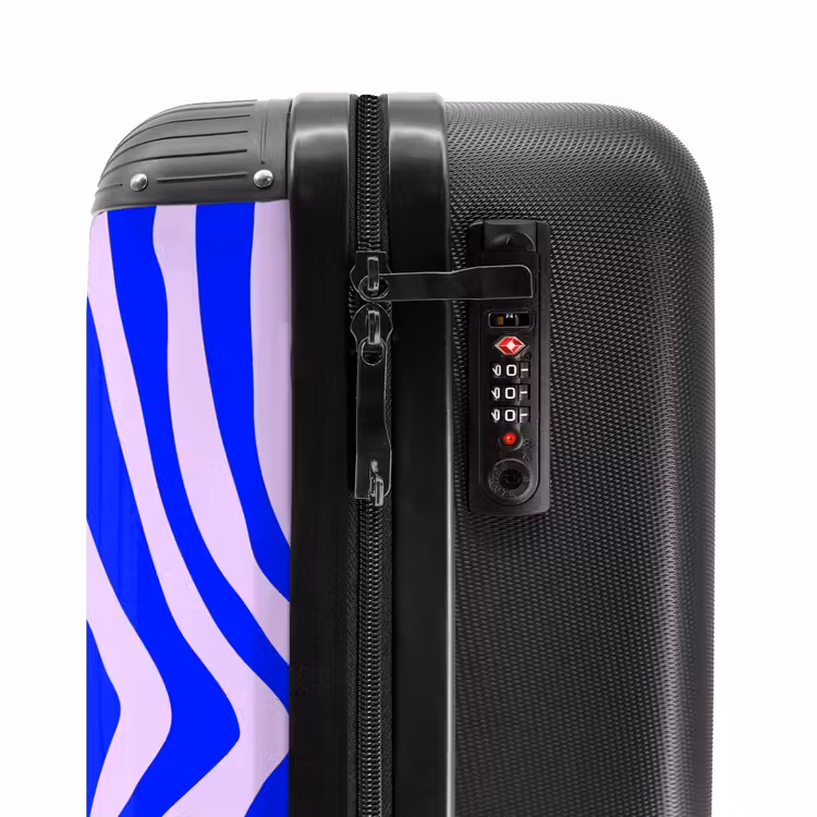 Suitcase - Zebra pattern blue and lilac — 5
