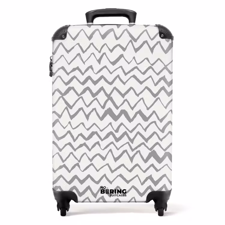 Suitcase - Zigzag brush strokes in gray — 1