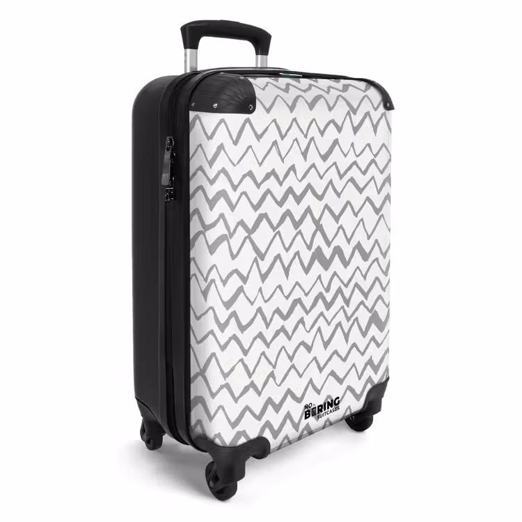 Suitcase - Zigzag brush strokes in gray — 2