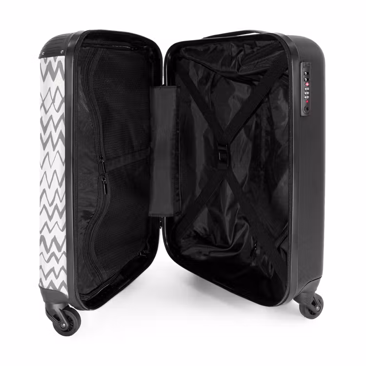 Suitcase - Zigzag brush strokes in gray — 4