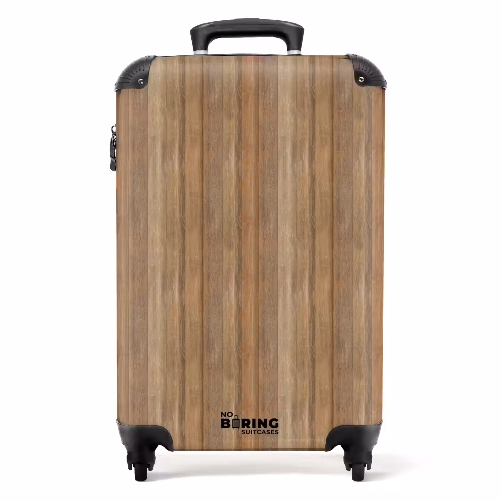 Suitcase - Warm wood tone with vertical planks — 1