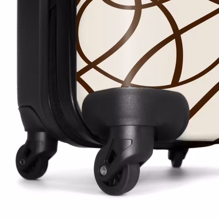 Suitcase - Brown lines on beige background — 6