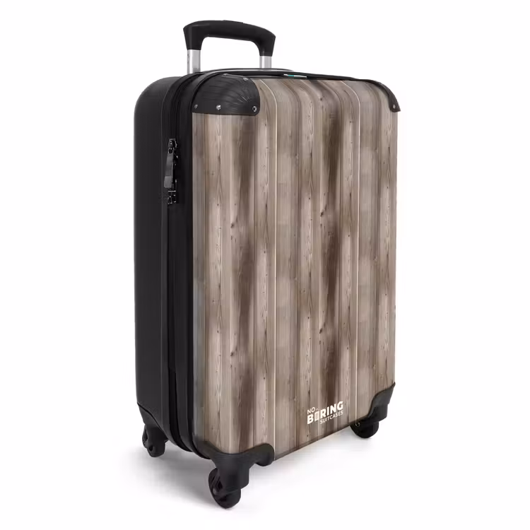 Suitcase - Graying vertical wood motif — 2