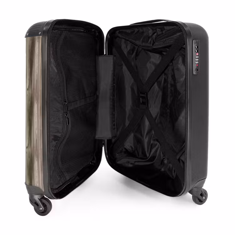 Suitcase - Graying vertical wood motif — 4