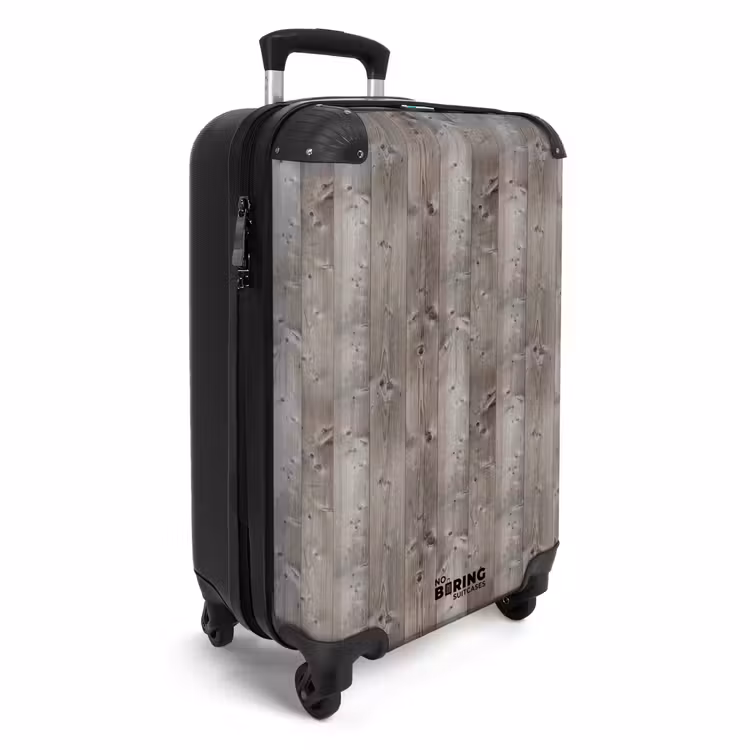Suitcase - Graying wood with knots and vertical lines — 2
