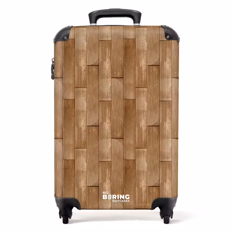 Suitcase - Light brown wood plank texture — 1