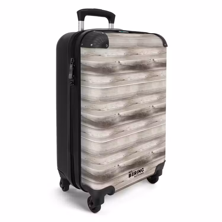Suitcase - Light weathered wood with dark accents — 2