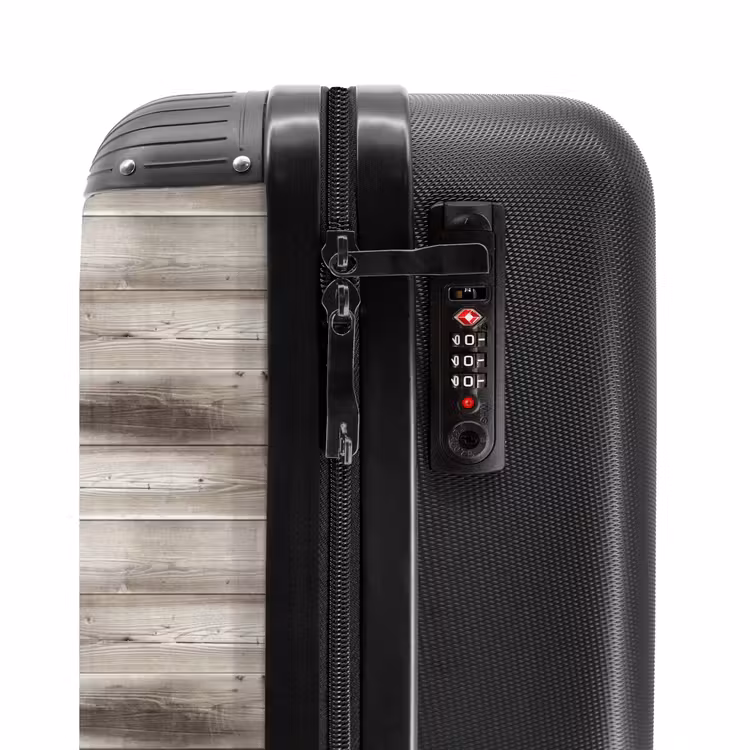 Suitcase - Light weathered wood with dark accents — 5