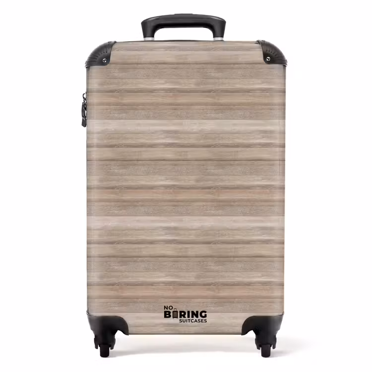 Suitcase - Light wood planks with horizontal grain — 1