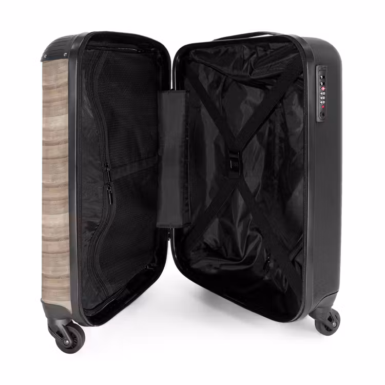Suitcase - Light wood planks with horizontal grain — 4