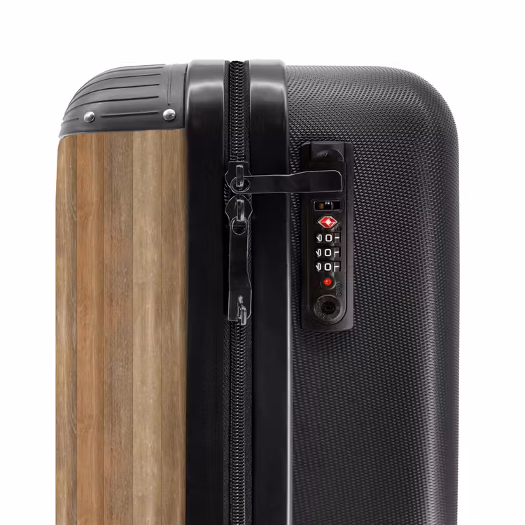 Suitcase - Warm wood tone with vertical planks — 5