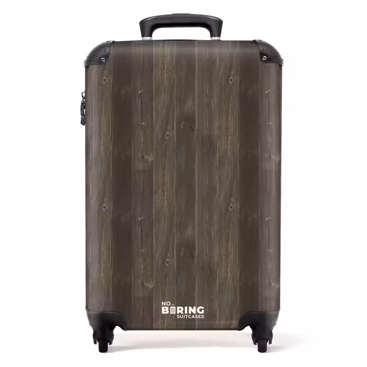 Suitcase - Weathered wood in green shade with vertical structure — 1