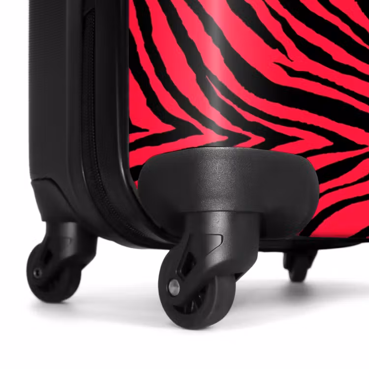 Suitcase - Zebra stripes in black on bright pink background — 6