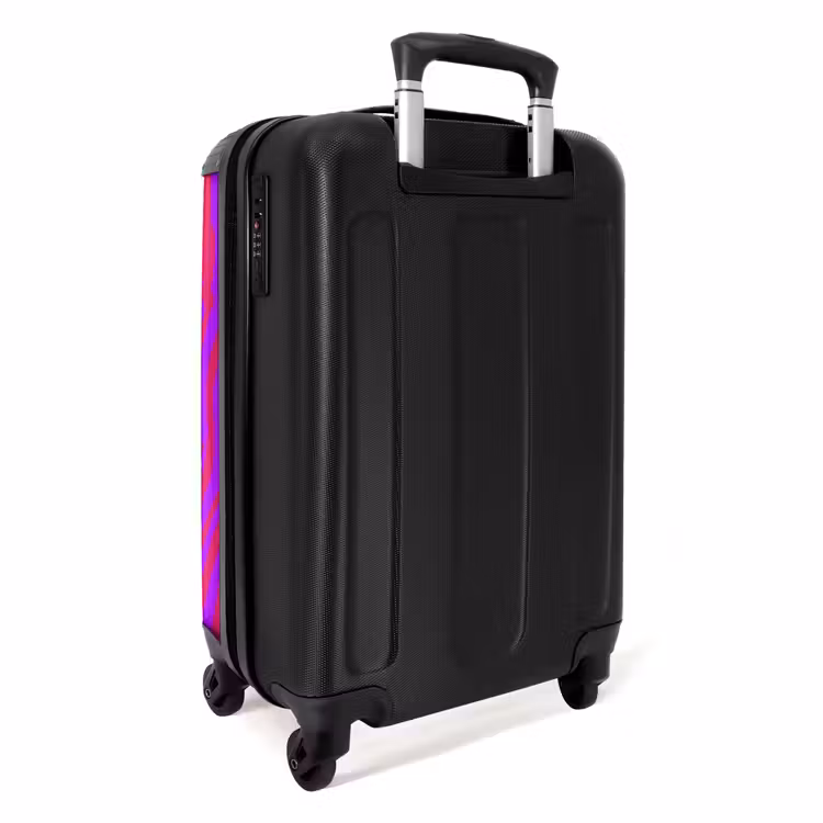 Suitcase - Zebra stripes in red and purple with modern flair — 3