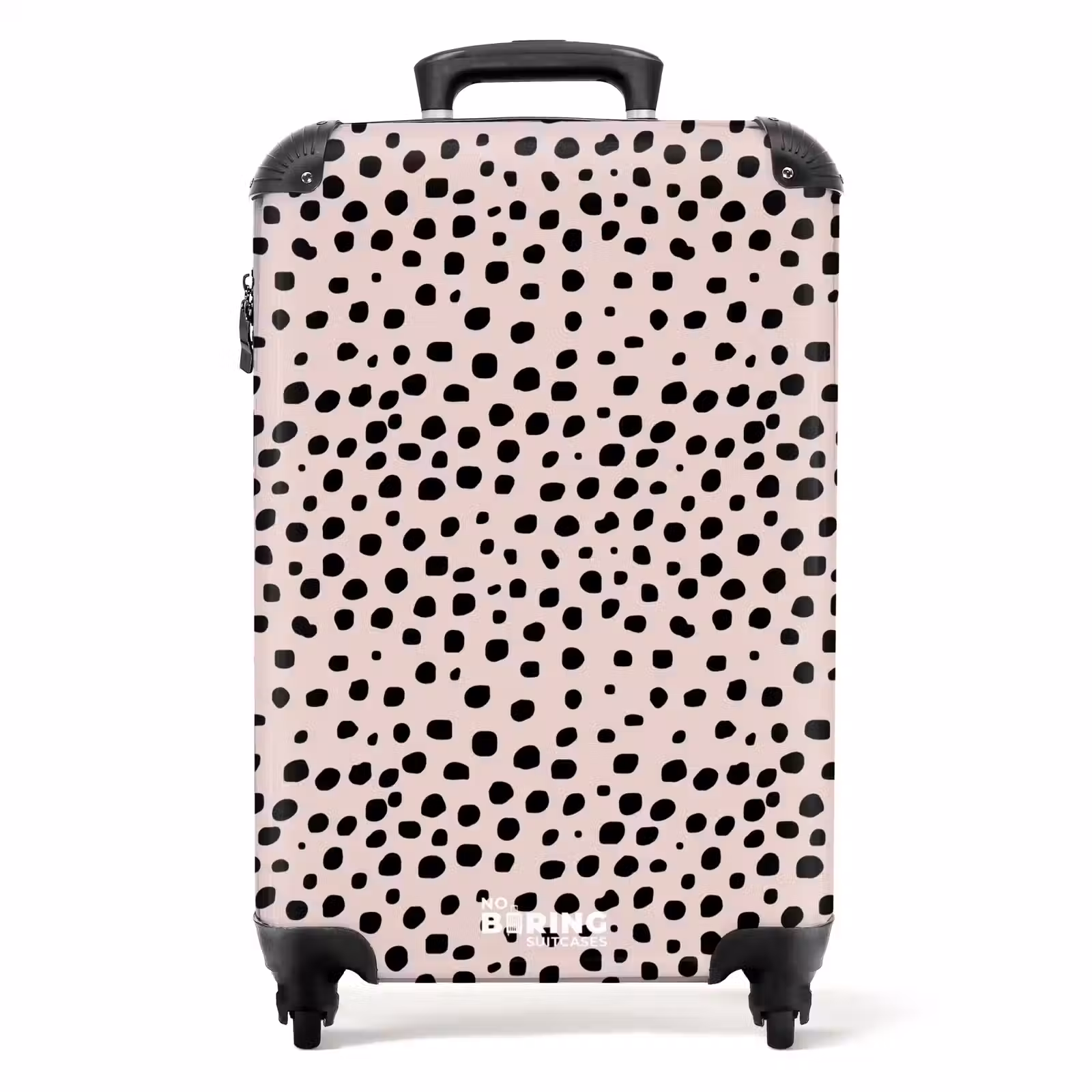 Suitcase - Dalmatian pattern on soft pink — 1