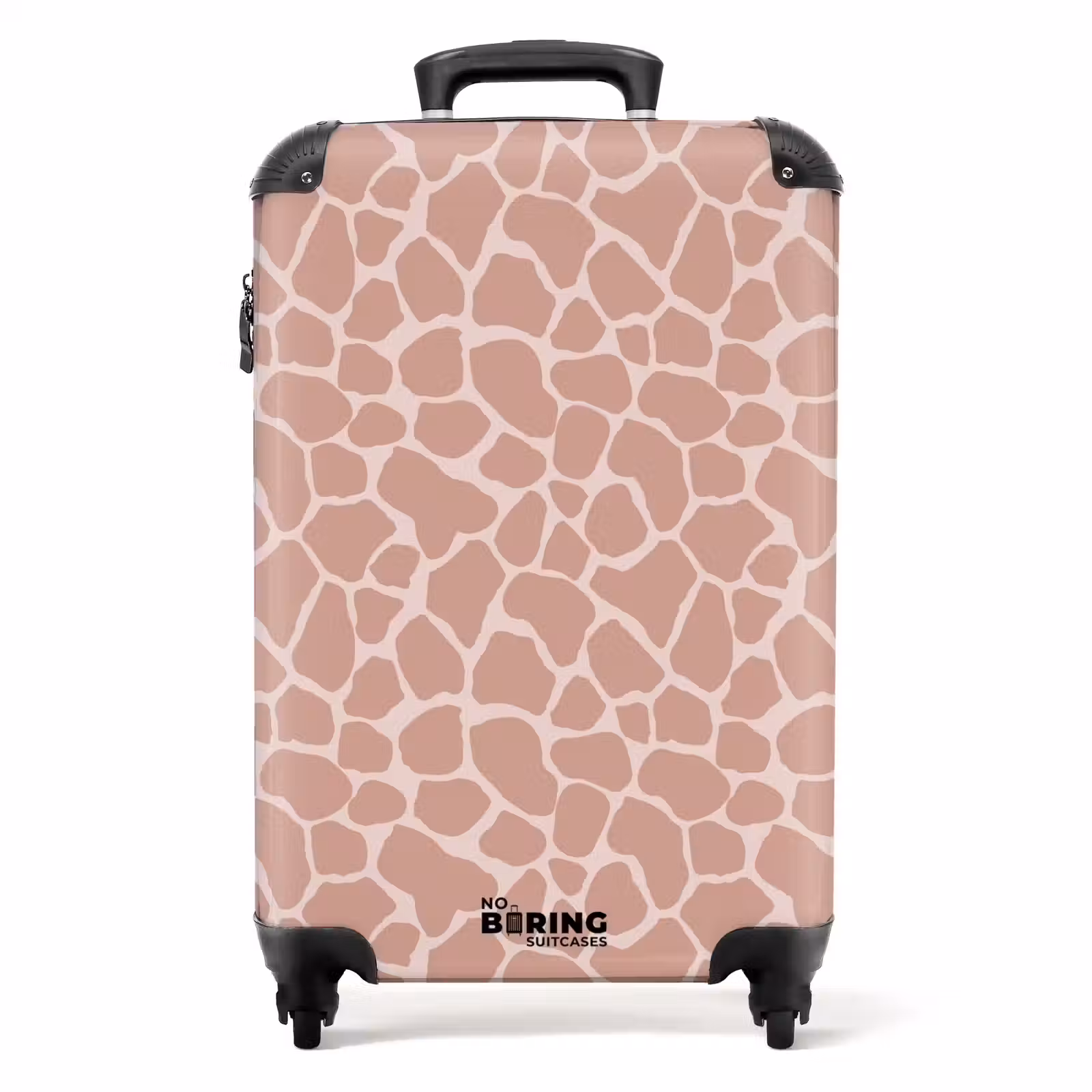 Suitcase - Girraffen pattern on light pink — 1